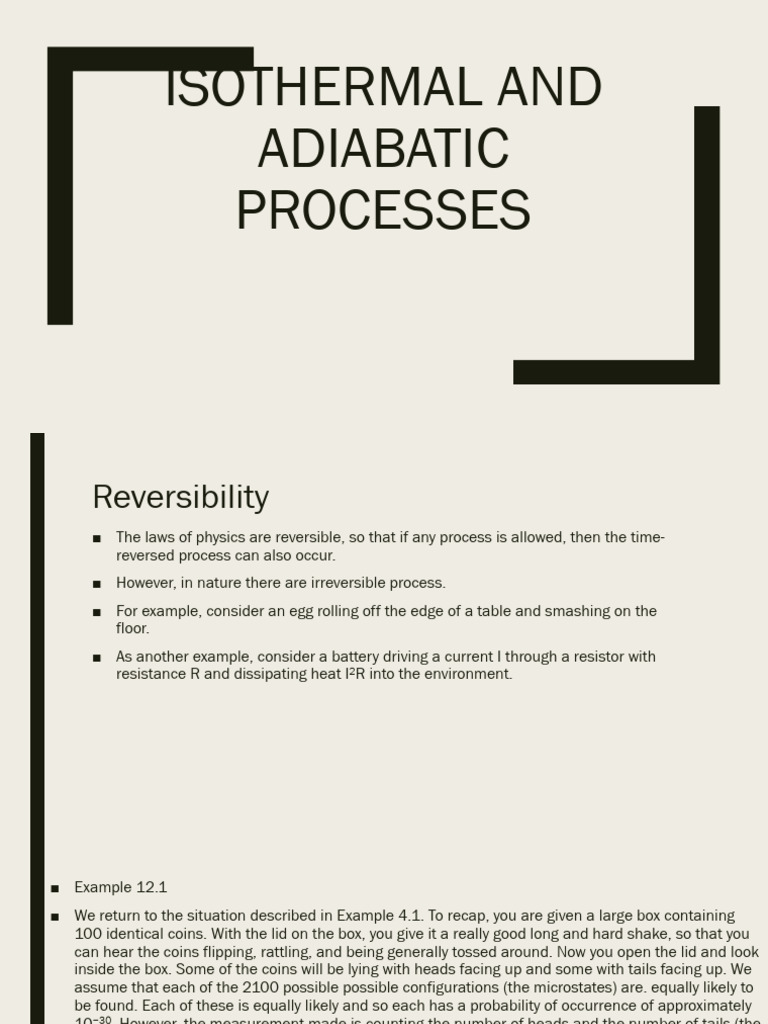 Isothermal vs. Adiabatic Processes Explained | PDF | Gases ...