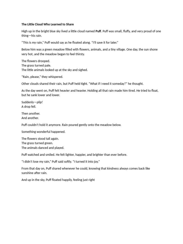 Little Cloud | PDF