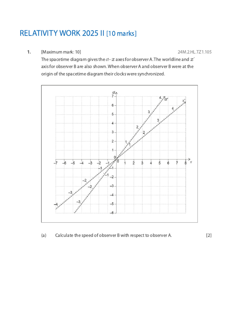 Relativity Spacetime Calculations Guide | PDF