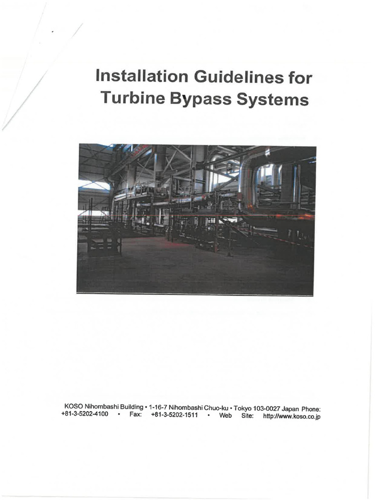 Installation Guidelines For Turbine Bypass Systems | PDF
