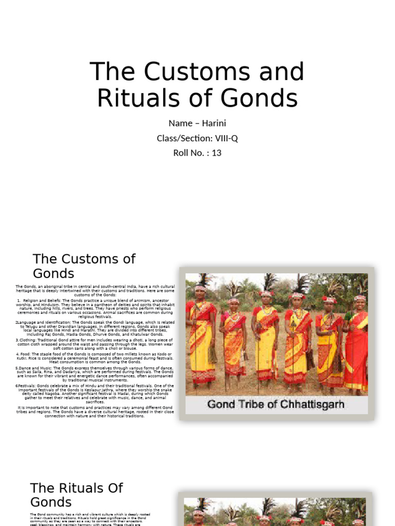 Gonds: Customs and Rituals Explained | PDF | Wedding | Rituals