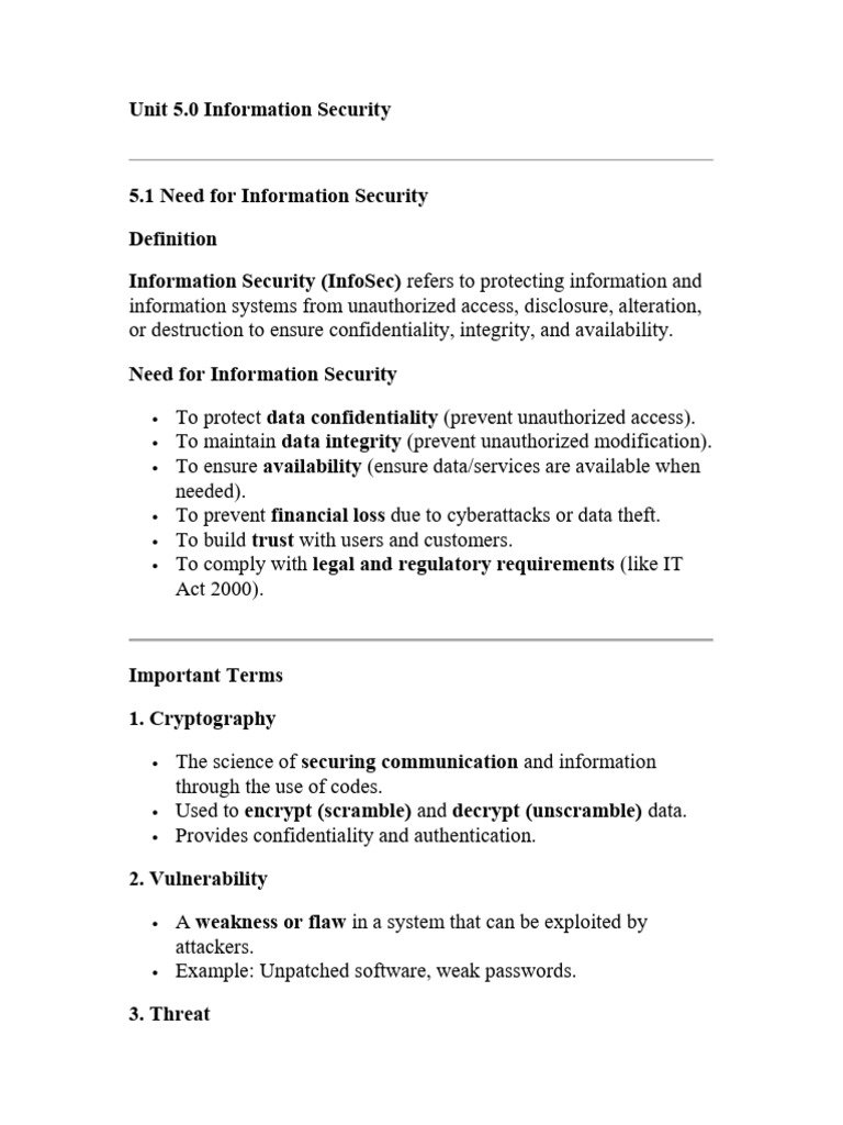 FIT UNIT 5 | PDF | Information Security | Encryption