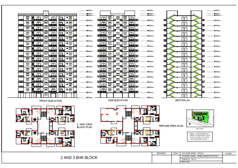 2 & 3 BHK Apartment Layout Plan | PDF | Military Operations | Battles