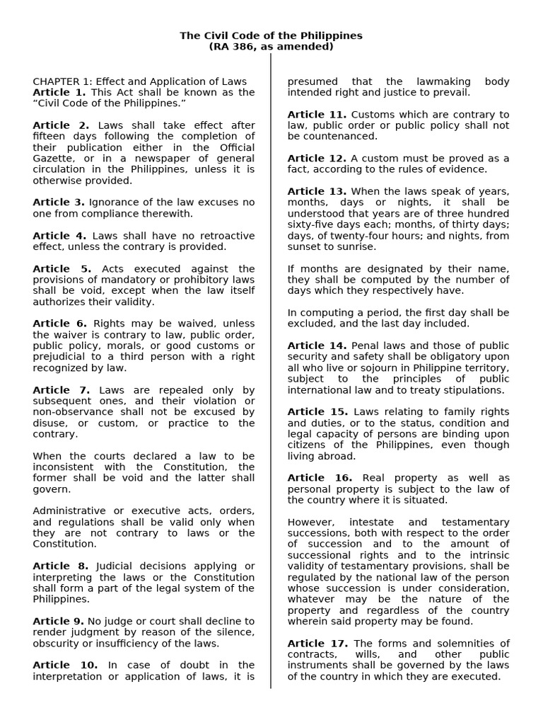 Overview of the Philippine Civil Code | PDF | Naturalization | Citizenship
