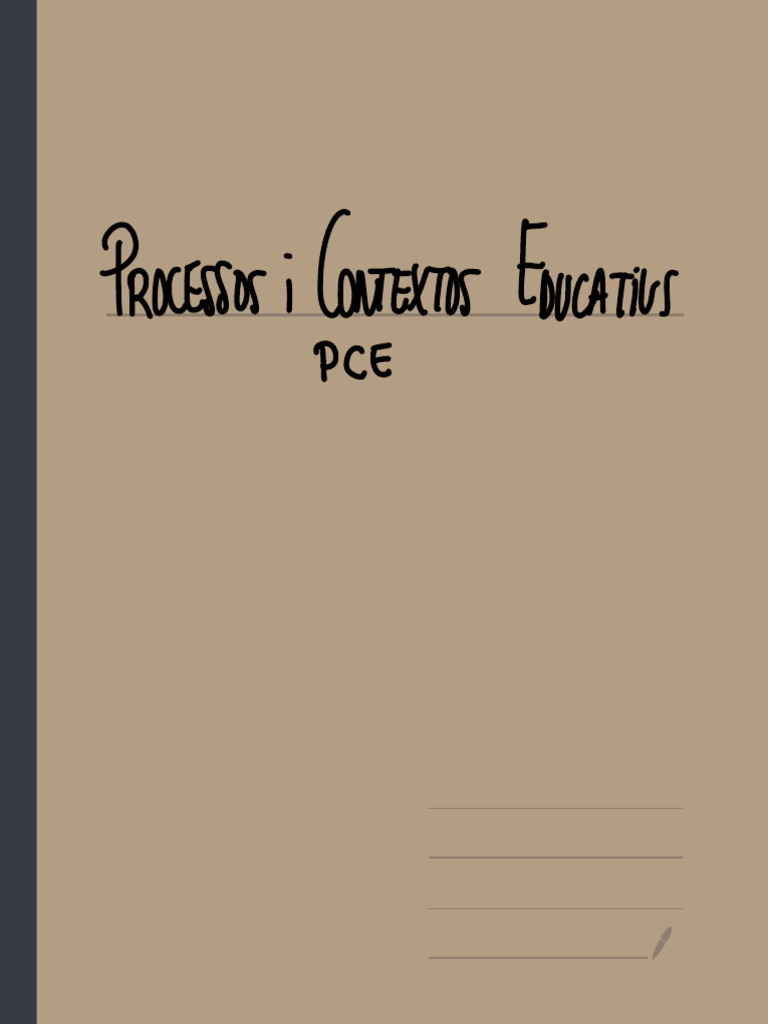 01-Apunts PCE Tema 1 | PDF | Aprendizaje | Enseñando