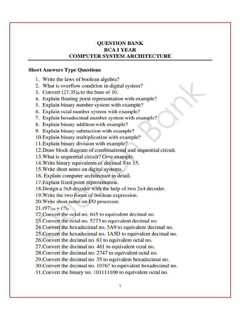 Imp Questions CA | PDF