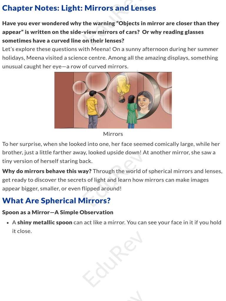 Understanding Spherical Mirrors and Lenses | PDF | Mirror | Optics