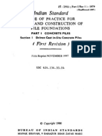 Indian Standard Code for Design & Construction Of Pile Foundation Part 1(Concrete Piles)2911_1_1