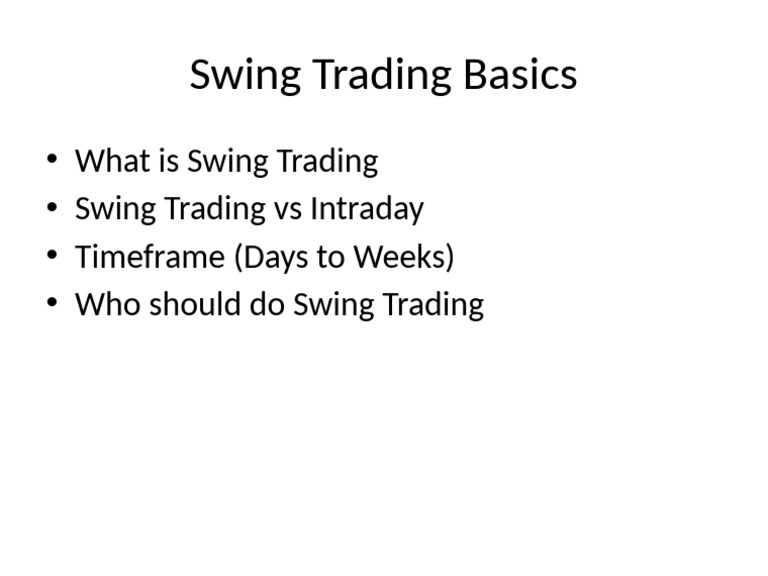 Swing Trading Basics | PDF