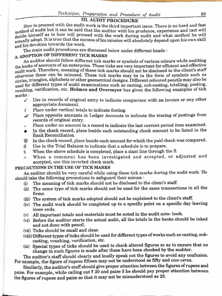 Auditing Unit 2 Audit Procedure Test Checking | PDF