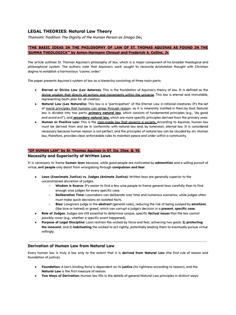 PHILO Summary | PDF | Thomas Aquinas | Natural Law