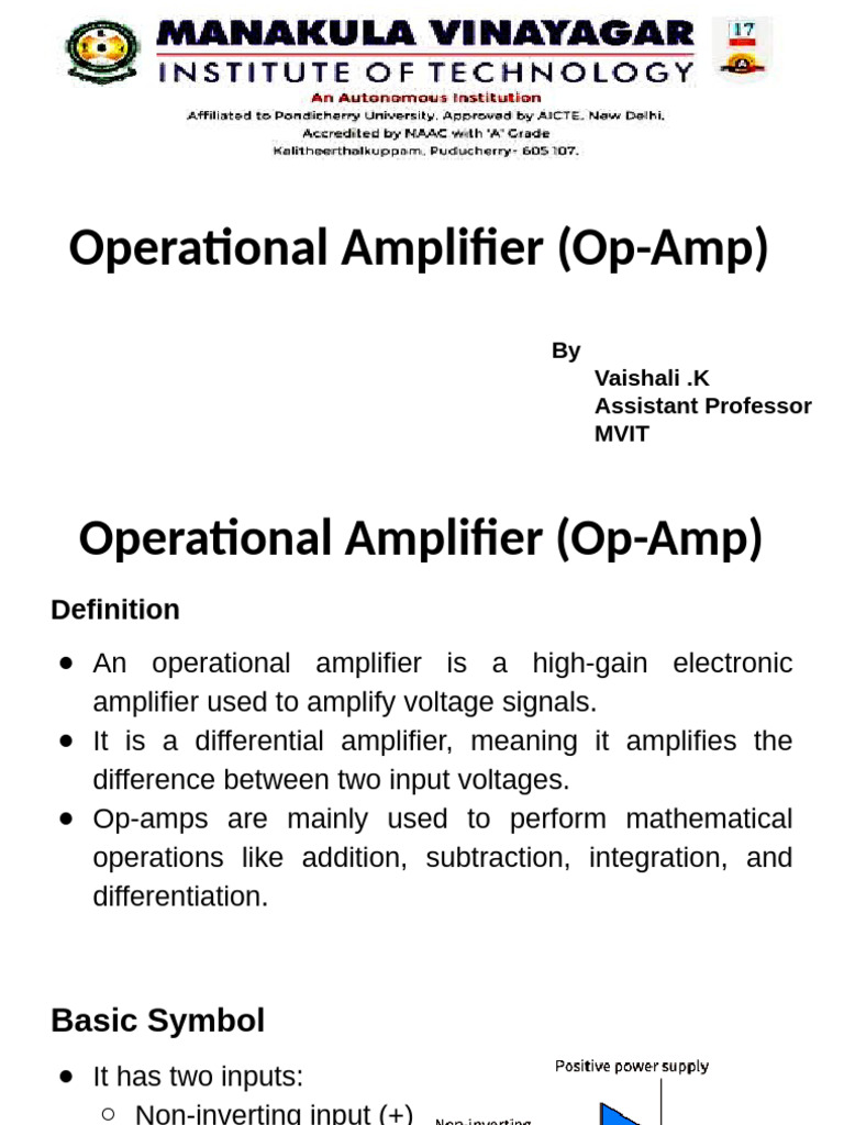 Understanding Operational Amplifiers | PDF | Operational Amplifier ...