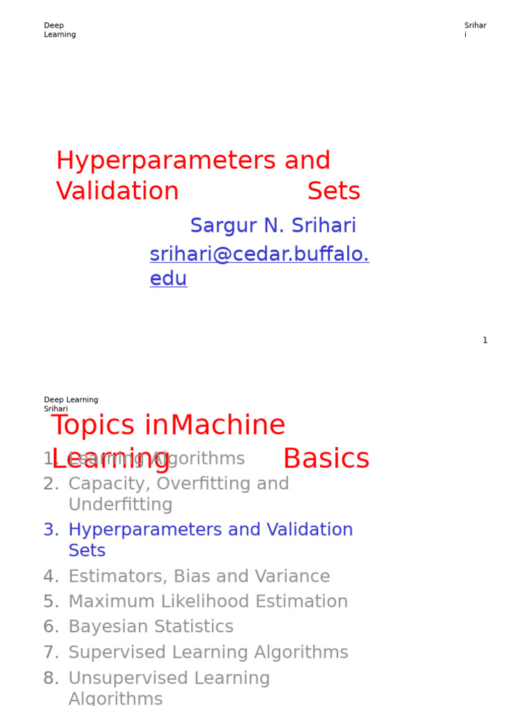 Hyperparameters in Deep Learning | PDF | Cross Validation (Statistics ...