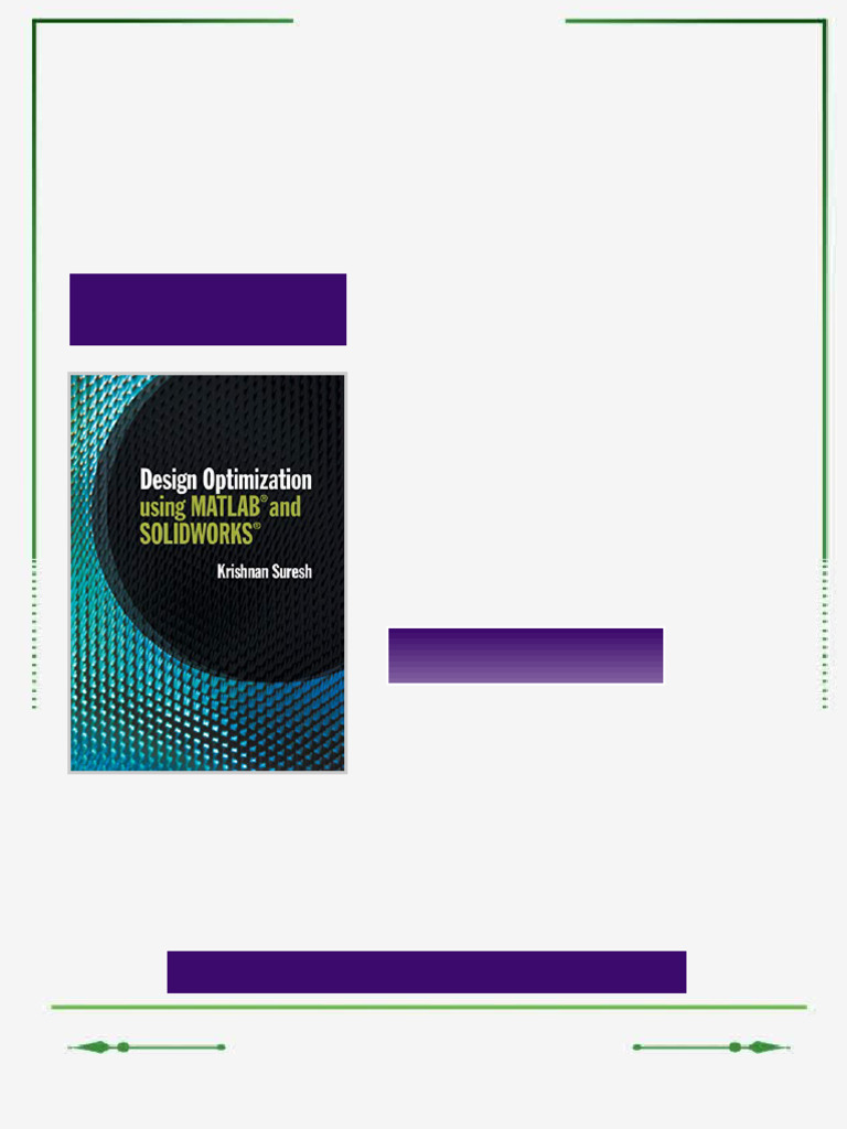 Design Optimization using MATLAB and SOLIDWORKS 1st Edition Suresh ...