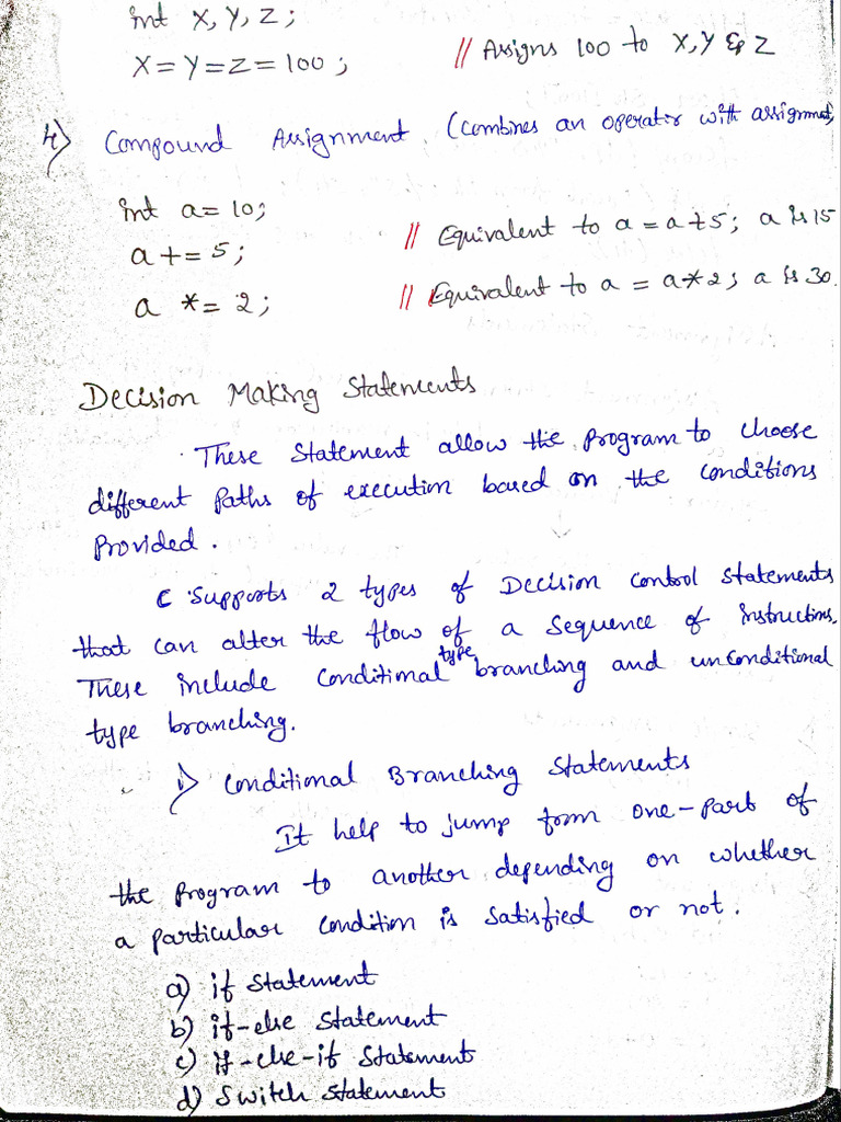 Conditional, Looping and Jumping Notes | PDF