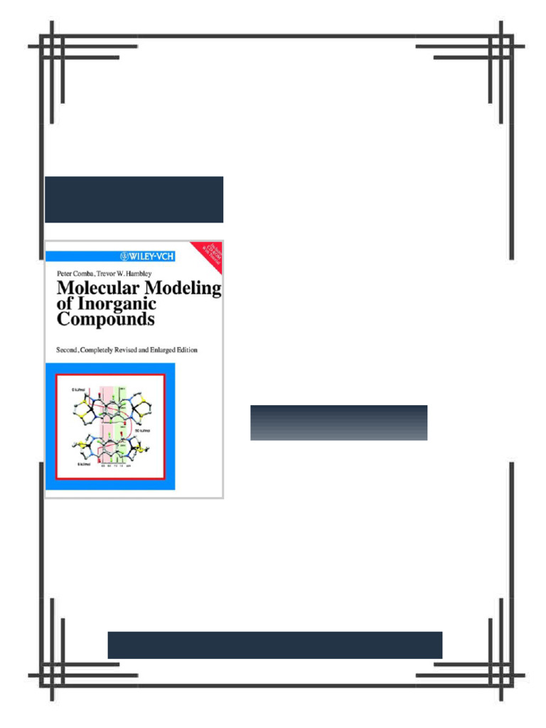 Molecular Modeling of Inorganic Compounds 2nd Edition Peter Comba ebook ...
