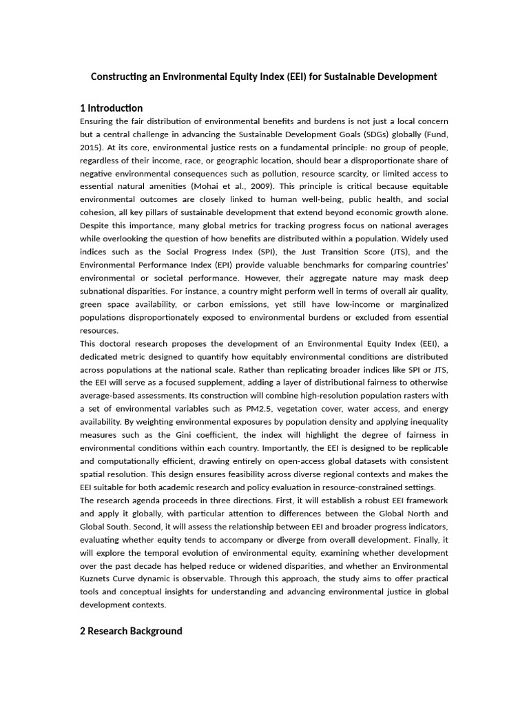 RP Weijia Wang Updated | PDF | Sustainability | Economic Inequality