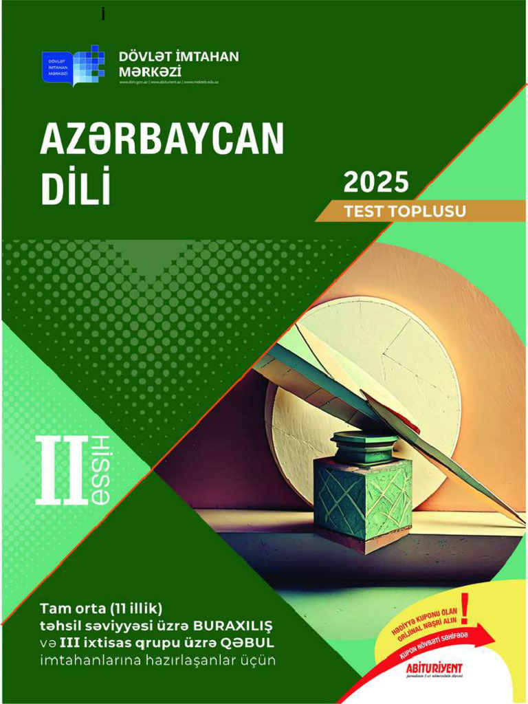 Di̇m 2025 Azərbaycan Dili 2 Ci Hissə Test Toplusu Iyc Pdf