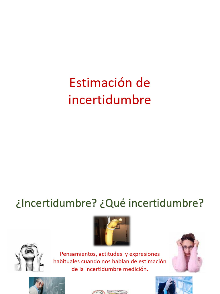 Estimación de Incertidumbre en Mediciones | PDF | Medición | Incertidumbre