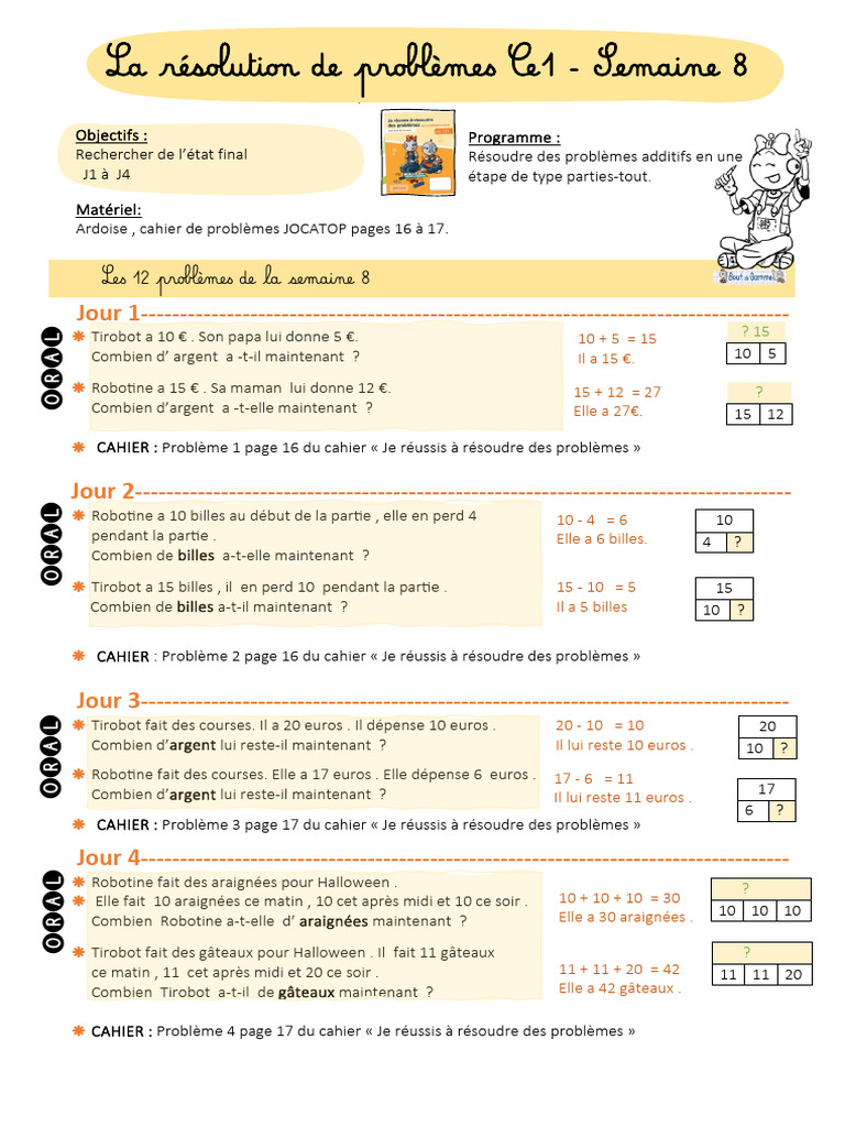 Problèmes mathématiques pour enfants | PDF