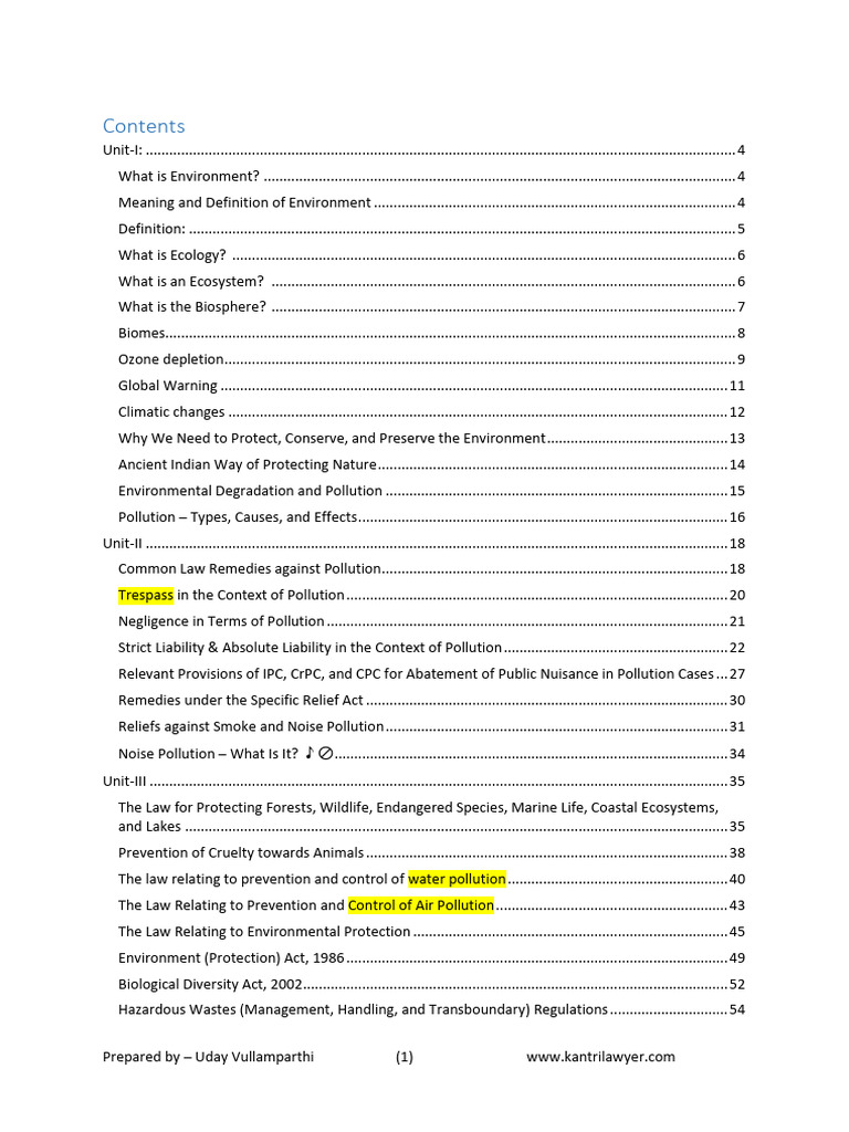 Environmental Law Basics and Remedies | PDF | Chlorofluorocarbon ...