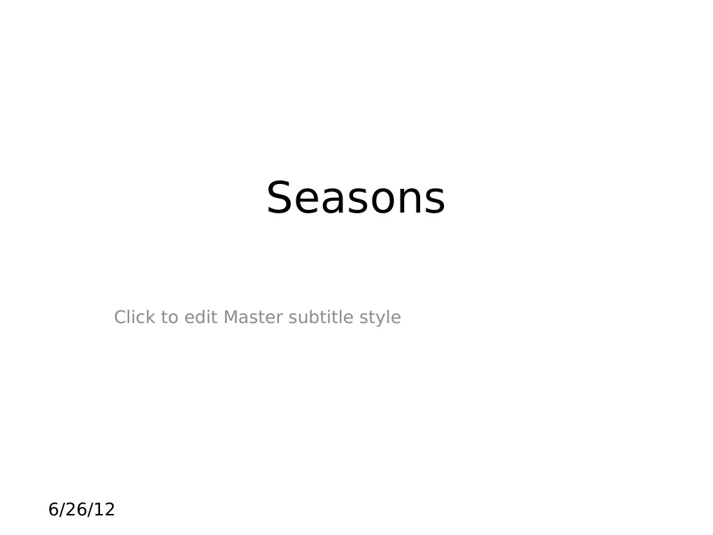 Seasons Overview | PDF
