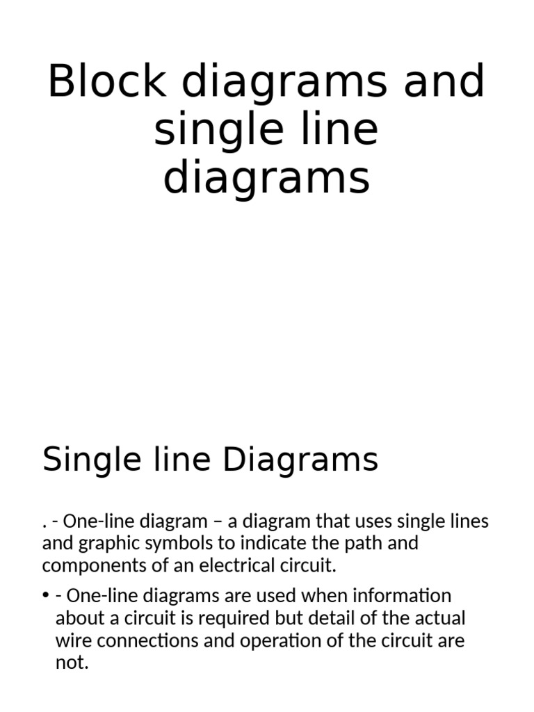 Single Line and Block Diagrams Explained | PDF | Conceptual Model | System