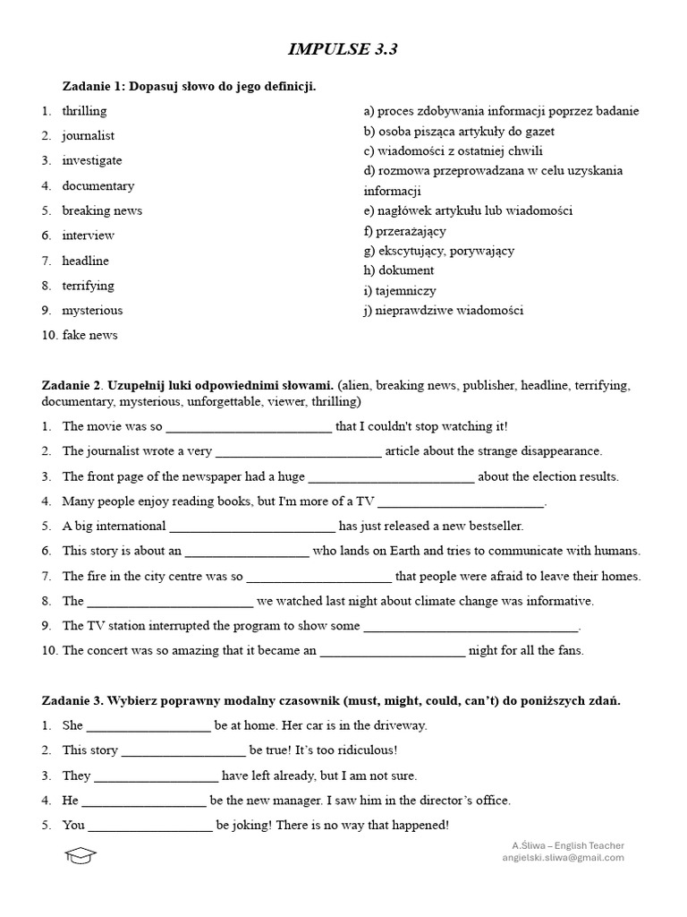 English Language Exercises and Answers | PDF | Chess | Chess Theory