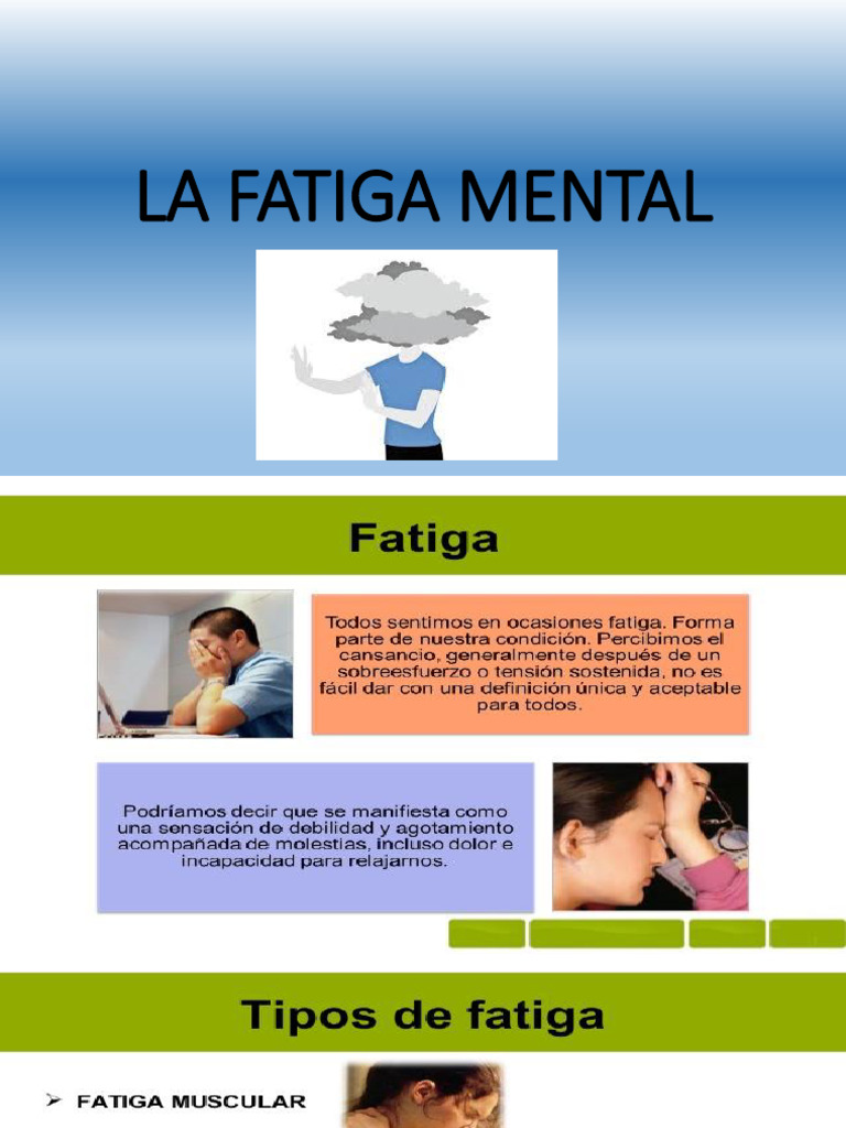Causas y soluciones de la fatiga mental | PDF | Estrés (biología ...