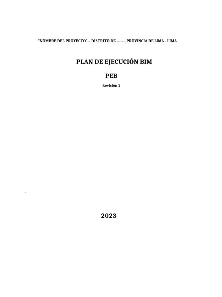 Plan de Ejecución BIM 2023 en Lima | PDF | Diseño | Software