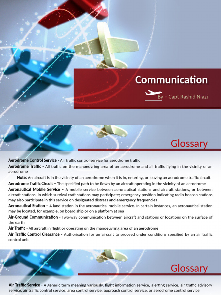 Aeronautical Communication Glossary | PDF | Instrument Flight Rules ...