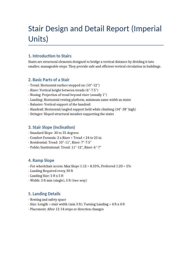 Comprehensive Stair Design Guide | PDF | Stairs | Architectural Elements