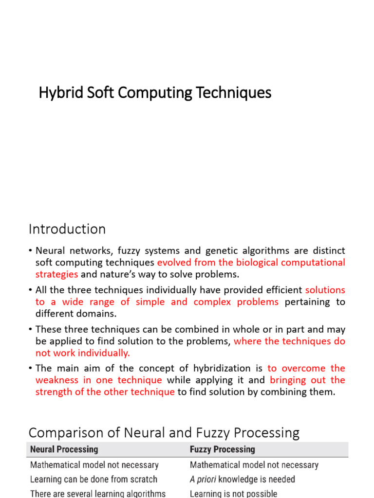 Hybrid Soft Computing Techniques Overview | PDF | Mathematical ...