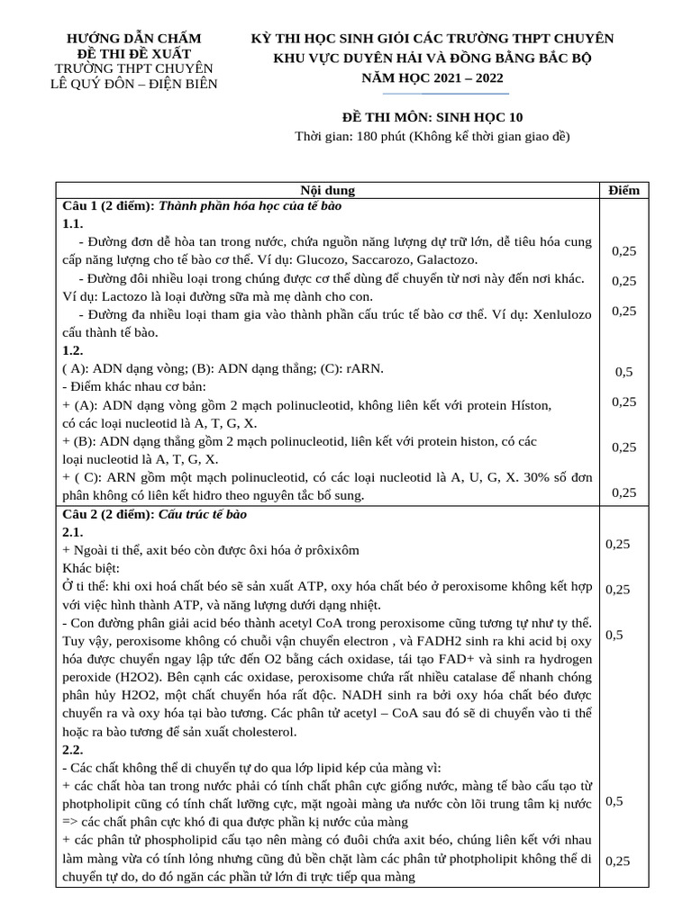 SINH 10 - HDC | PDF