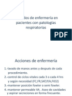 Cuidados de Enfermería en Pacientes Con Patologías Respiratorias