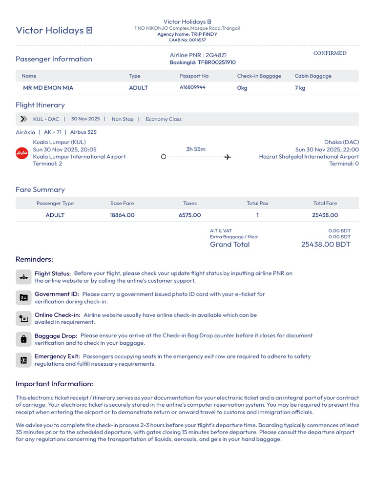 Md Emon Mia-tfbr00251910 | PDF | Airlines | Transport