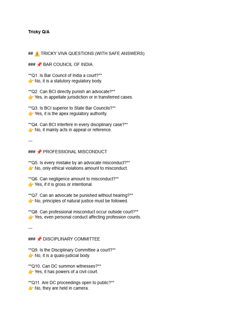 Tricky QA | PDF | Judiciaries | Justice