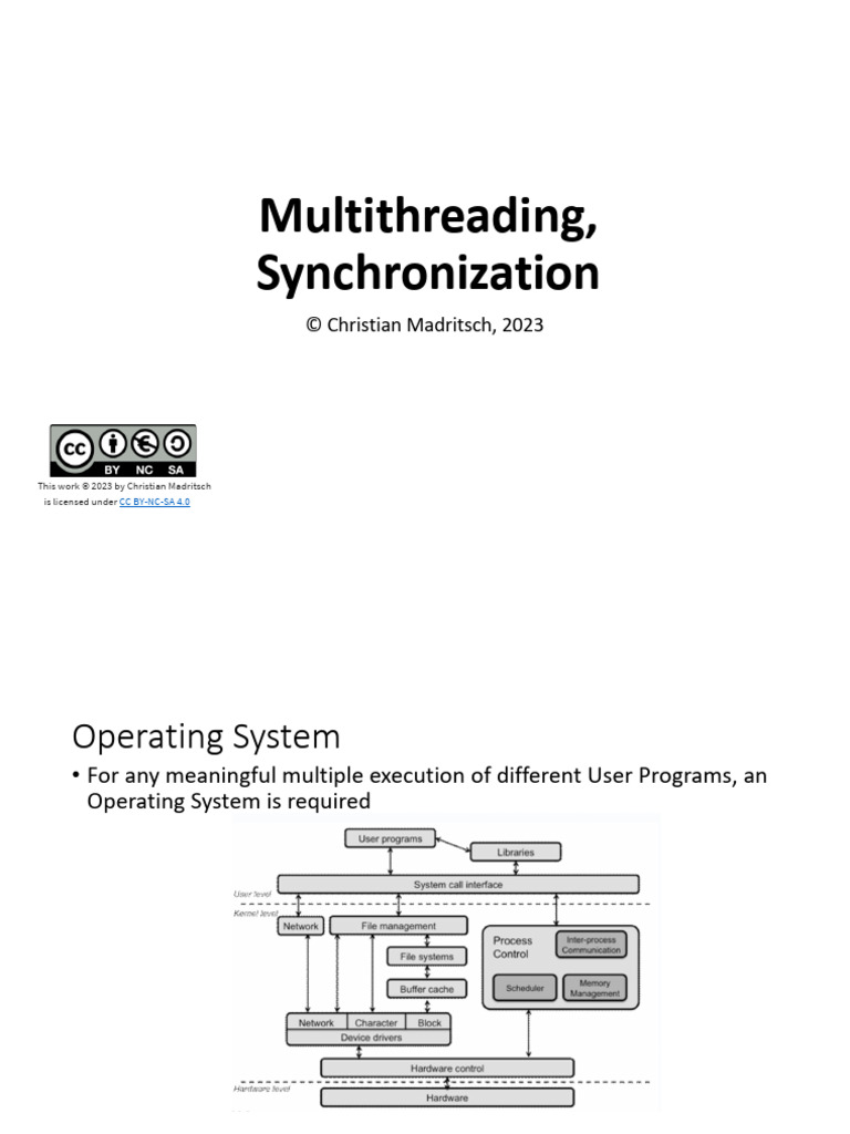 Multithreading and Synchronization in C | PDF | Process (Computing ...