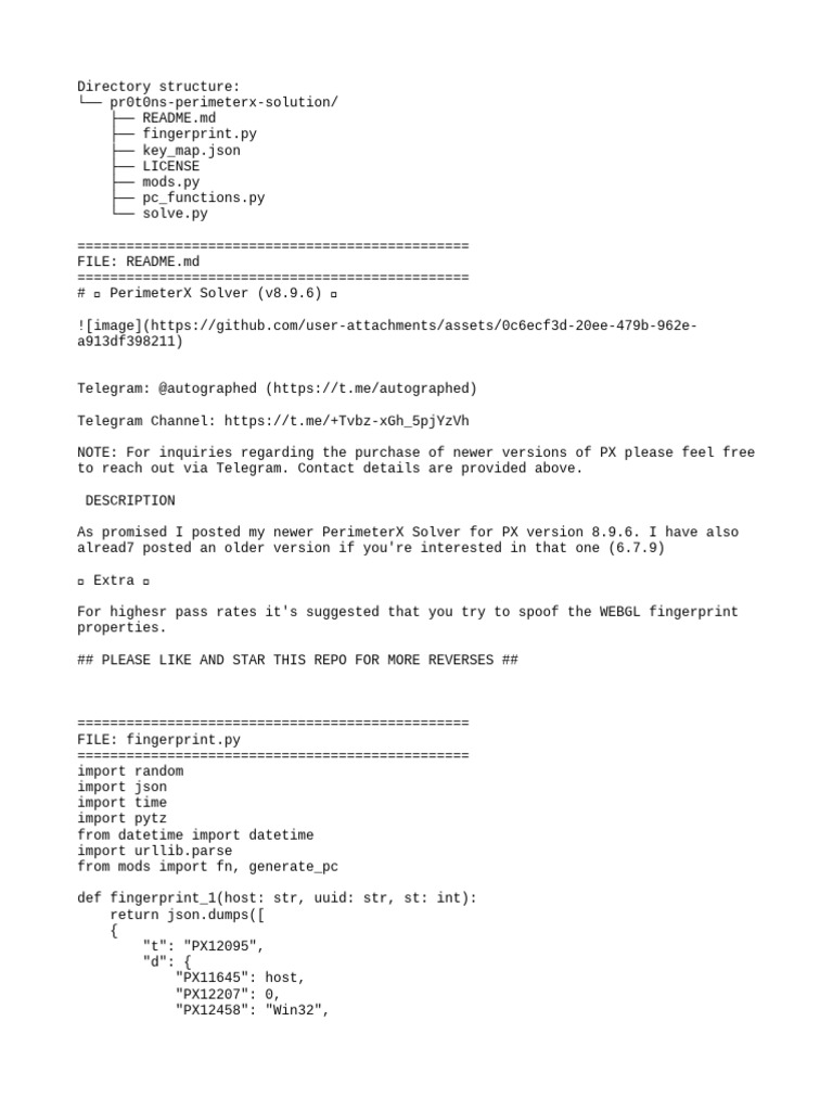 pr0t0ns Perimeterx Solution 8a5edab282632443 | PDF | License | Free ...