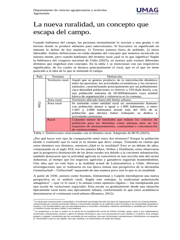 Nueva Ruralidad: Definición y Contexto | PDF | Área rural ...