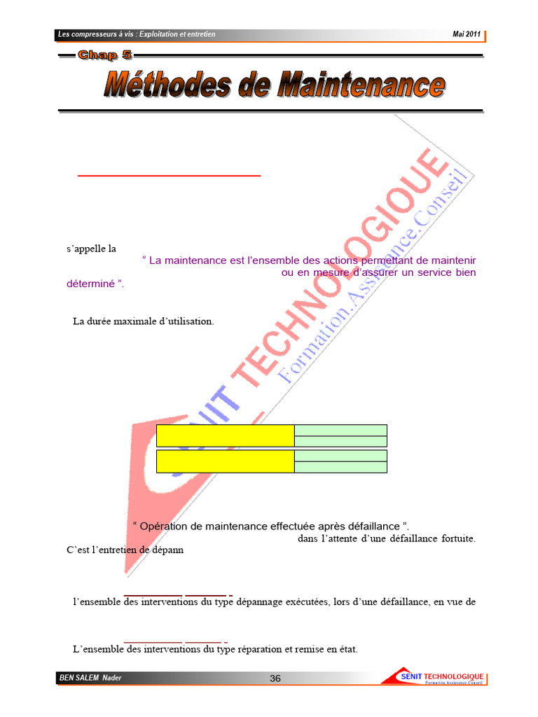 Maintenance des compresseurs à vis | PDF | Filtration | Ingénierie ...