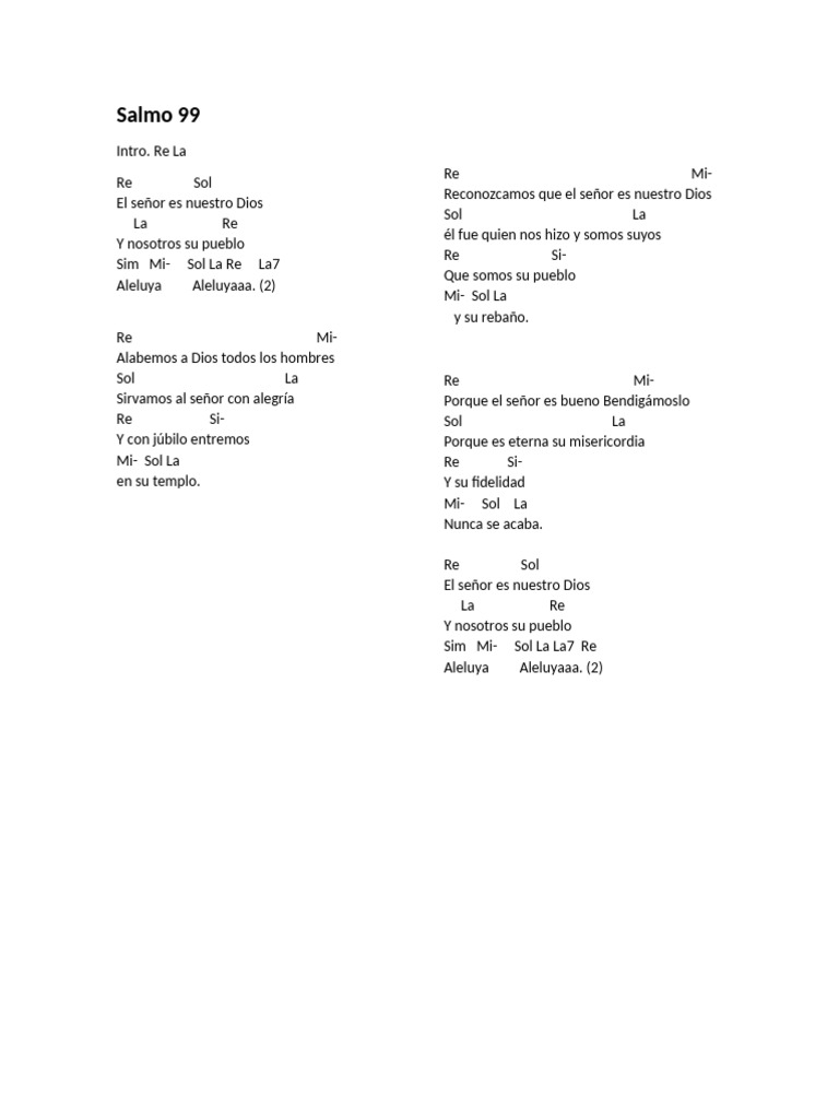 Salmo 99 | PDF