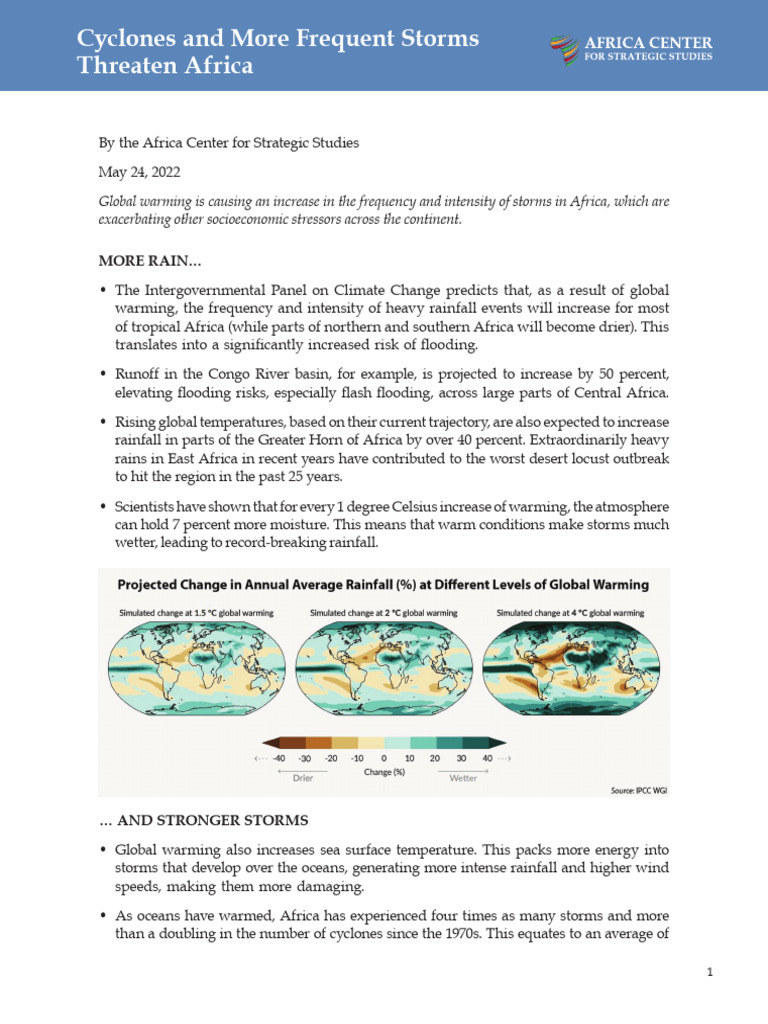 Cyclones-Storms-Threaten-Africa | PDF | Tropical Cyclones | Rain