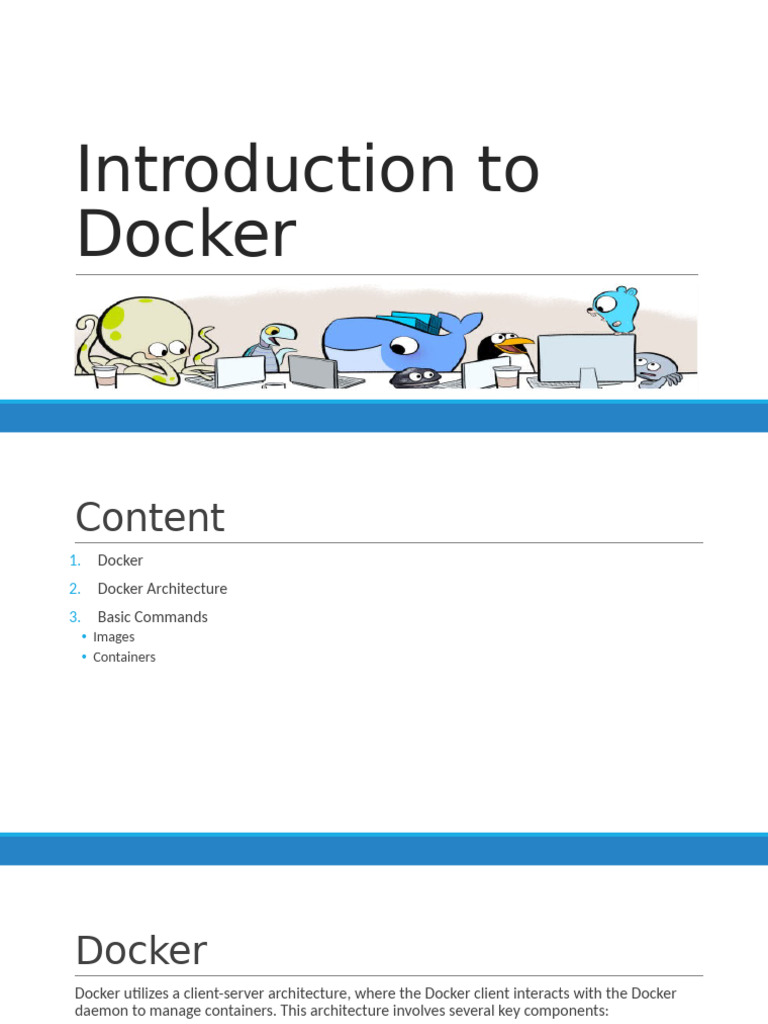 Docker Basics: Architecture & Commands | PDF | Library (Computing ...