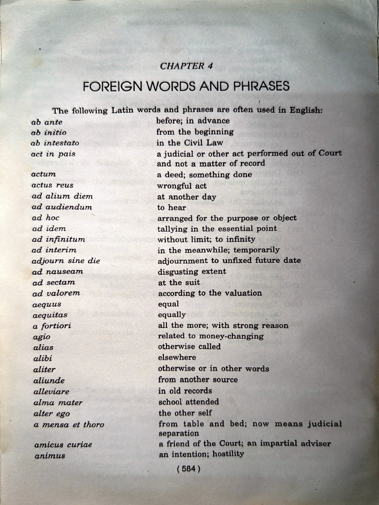 Foreign Words & Phrases | PDF