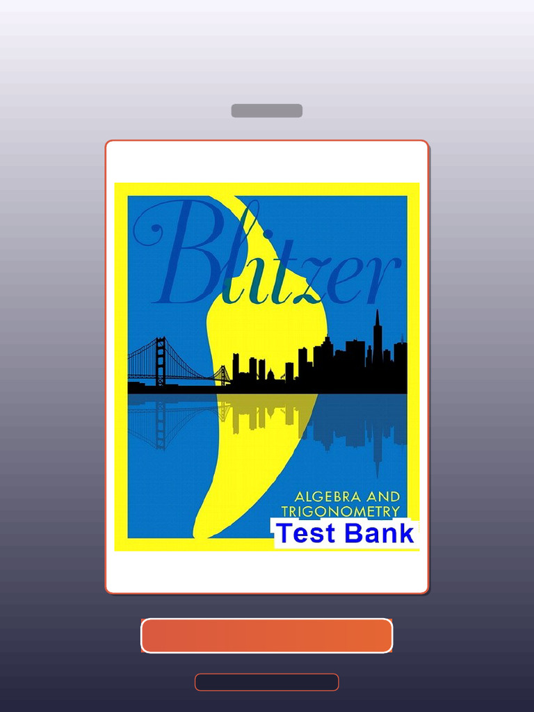 Test Bank for Algebra and Trigonometry 6th Edition Blitzer | PDF ...