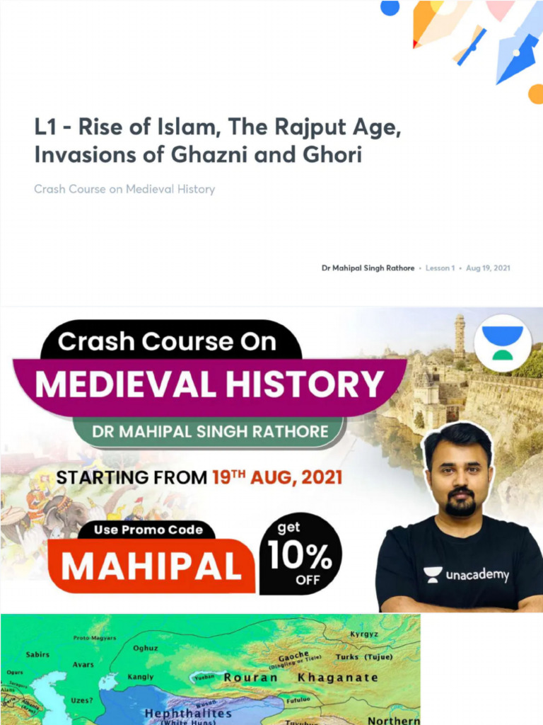 L1 Rise of Islam the Rajput Age Invasions of Ghazni and Ghori No Anno | PDF