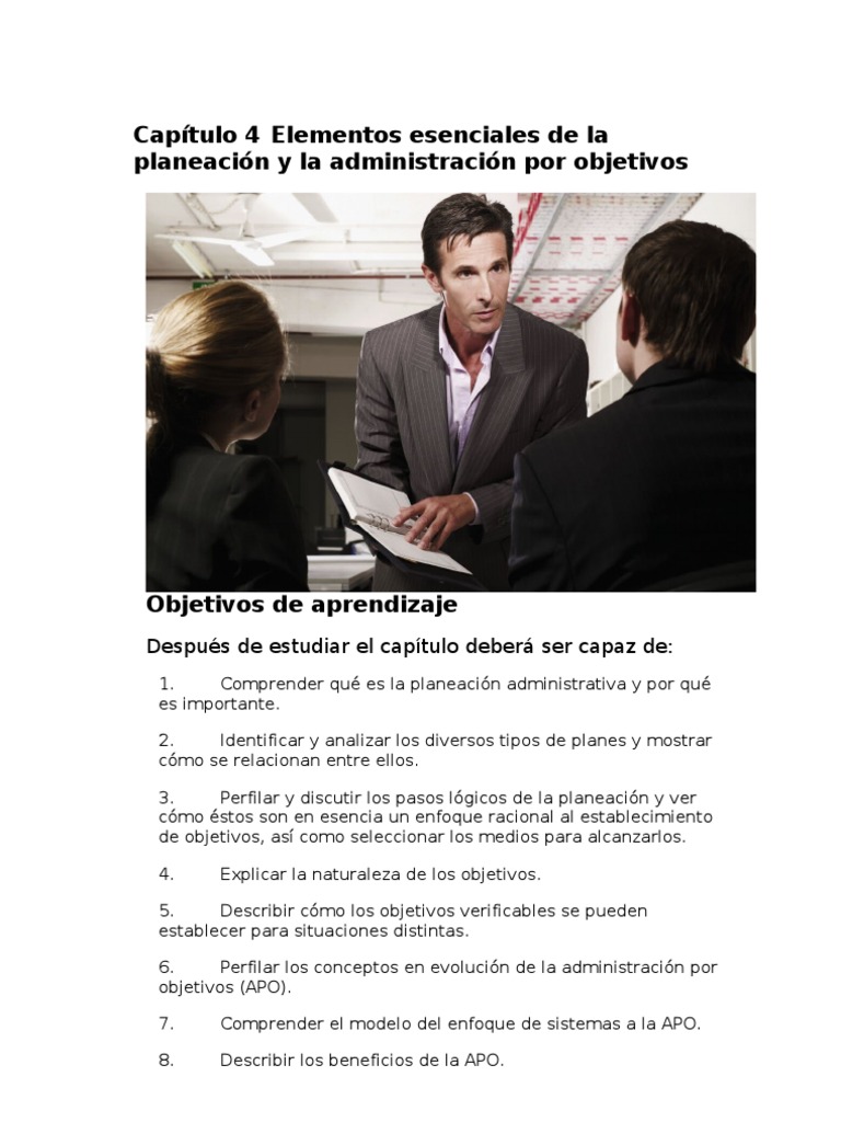 Elementos Clave de la Planeación Administrativa | PDF | Planificación ...