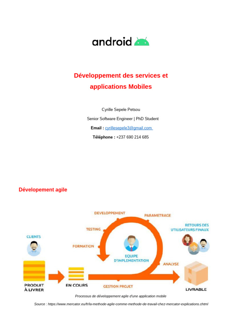 Développement d'applications mobiles Android | PDF | Android (Système d ...