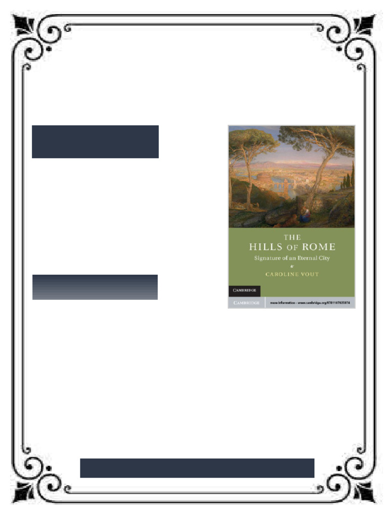 The Hills of Rome Caroline Vout Ebook Instantly Openable | PDF | Rome